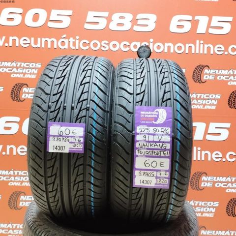 2X 225 50 R16 NANKANG TOURSPORT 311 OCASIÓN DOT: 1820/1820 - 7.6/7.6mms