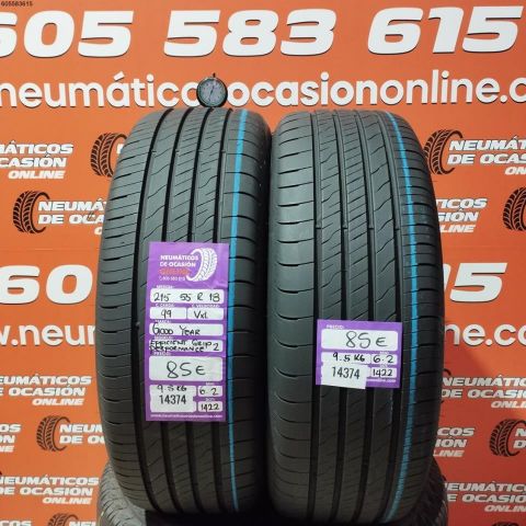 2X 215 55 R18 99VXL GOODYEAR EFFICIENT GRIP PERFORMANCE 2 OCASIÓN DOT: 1422/1422 - 6.2/6.2mms