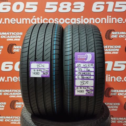 2X 215 45 R18 93VXL MICHELIN E. PRIMACY (SIN USO) DOT: 22/22