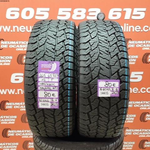 2X 265 65 R17 112T M+S* HANKOOK DYNAPRO A/T2 6.4/6.8MM DOT 2623/2423