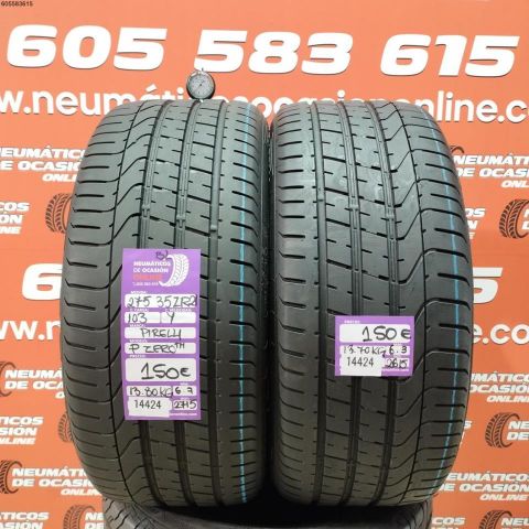 2X 275 35 ZR21 103Y PIRELLI P ZERO TM 6.3/6.7MM DOT 2715/2615