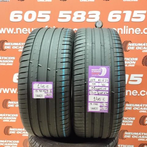 2X 255 40 R21 102YXL MICHELIN PILOT SPORT 4 SUV OCASIÓN DOT: 2022/2521 - 5.8/5.8mms