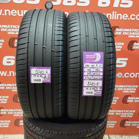 2X 245 45 R21 104W MICHELIN PILOT SPORT 4 SUV OCASIÓN DOT: 5019/5019 - 6.0/5.8mms