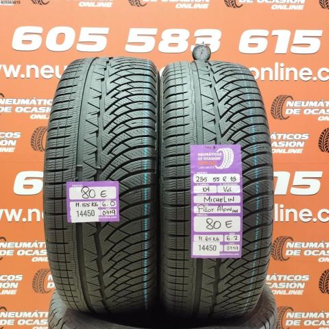 2X 235 55 R18 104V MICHELIN PILOT ALPIN M+S* OCASIÓN DOT: 0719/0719 - 6.0/6.2mms