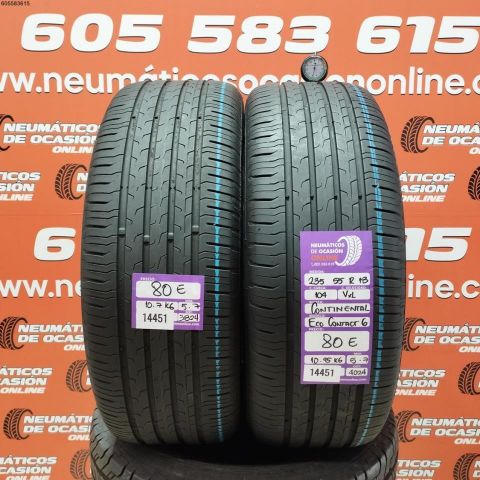 2X 235 55 R18 104V CONTINENTAL ECO CONTACT 6 OCASIÓN DOT: 3824/4024 - 5.7/5.7mms