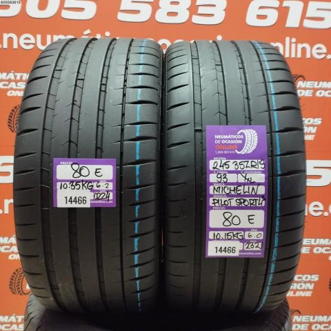2X 245 35 ZR19 93Y MICHELIN PILOT SPORT 4S OCASIÓN DOT: 0224/2321 - 6.2/6.0mms