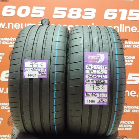 2X 245 55 R19 93Y MICHELIN PILOT SUPER SPORT OCASIÓN DOT: 4822/0422 - 6.5/6.2mms