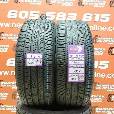 2X 245 45 R20 108W PIRELLI SCORPION ZERO ALL SEASONS OCASIÓN DOT: 0324/1319 - 6.6/6.4mms
