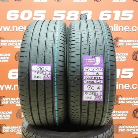 2X 245 50 R19 101W BRIDGESTONE TURANZA T005 RFT OCASIÓN DOT: 2319/2119 - 6.4/6.3mms