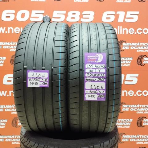 2X 255 40 ZR20 101Y BRIDGESTONE POTENZA SPORT OCASIÓN DOT: 1024/0823 - 5.8/5.1mms