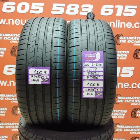 2X 245 40 ZR20 99Y PIRELLI PZERO TM MO OCASIÓN DOT: 2324/1623 - 5.5/5.5mms