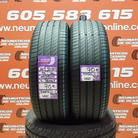 2X 205 55 R19 94VXL MICHELIN E. PRIMACY S2 OCASIÓN DOT: 5223/4923 - 5.2/5.4mms