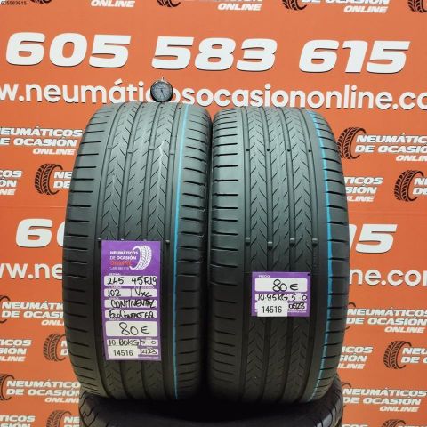 2X 245 45 R19 102V CONTINENTAL ECO CONTACT 6Q OCASIÓN DOT: 2123/0523 - 5.0/5.0mms