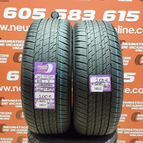 2X 265 55 R19 109V GRANDTREK DUNLOP AT23 M+S 6.0/6.0MM DOT 2422/2422