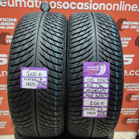 2X 225 55 R18 102V XL MICHELIN PILOT ALPIN 5 M+S*7.0/7.0MM DOT 2920/3220
