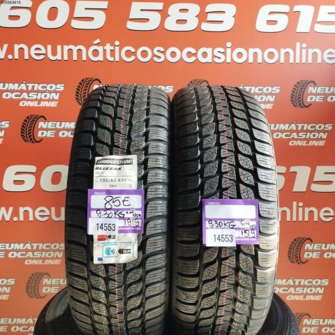 2X 195 60 R16 89H BRIDGESTONE BLIZZAK (SIN USO) DOT: 1919/1519