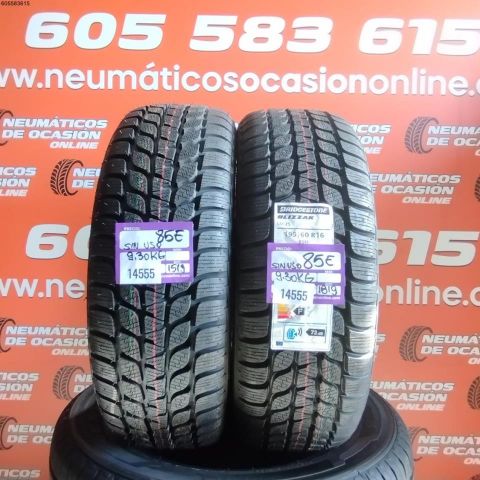 2X 195 60 R16 89H BRIDGESTONE BLIZZAK (SIN USO) DOT: 1519/1819