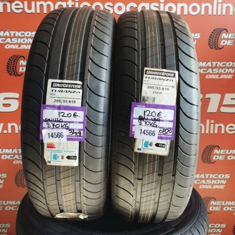 2X 205 55 R19 97H XL BRIDGESTONE TURANZA ECO DOT 3419/0820 (SIN USO)
