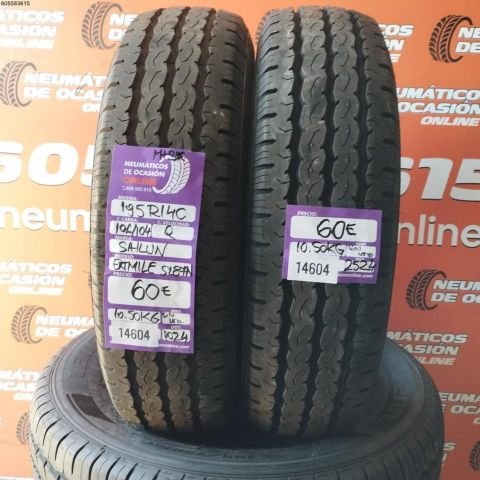 2X 195 R14C 106 104Q SAILUM EXTMILE M+S* DOT 1024/2524 (SIN USO)