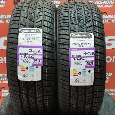 2X 195 50 R16 88HXL CONTINENTAL WINTER (SIN USO) DOT: 1921/1921