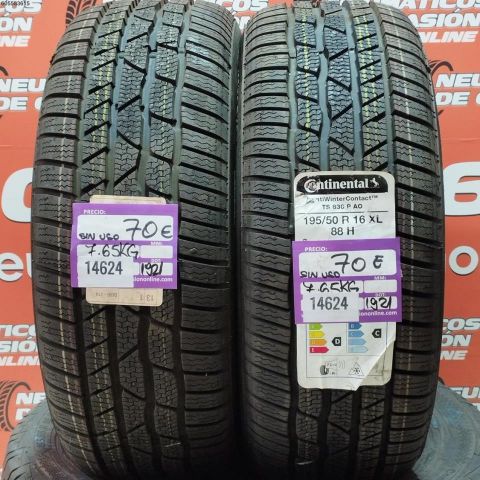 2X 195 50 R16 88HXL CONTINENTAL WINTER TM (SIN USO) DOT: 1921/1921