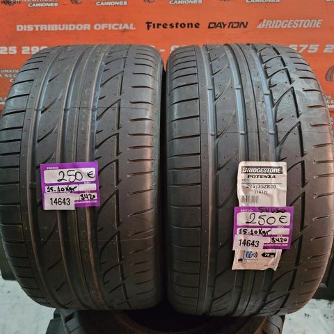 2X 295 35 ZR20 101Y BRIDGESTONE POTENZA S001 DOT 3420/3420 (SIN USO)