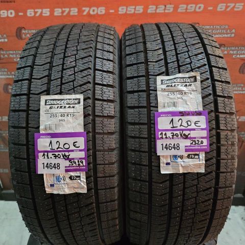 2X 255 40 R19 96S BRIDGESTONE BLIZZAK DOT 3919/2320 (SIN USO)