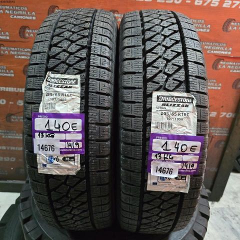 2X 205 65 R16C 107/105R BRIDGESTONE BLIZZAK (SIN USO) DOT: 1419/1419
