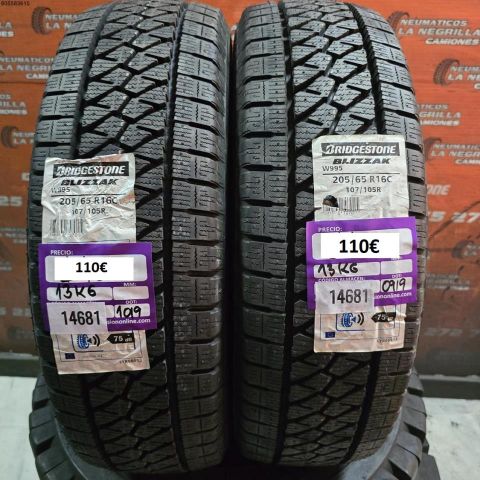 2X 205 65 R16C 107/105R BRIDGESTONE BLIZZAK (SIN USO) DOT: 1019/0919
