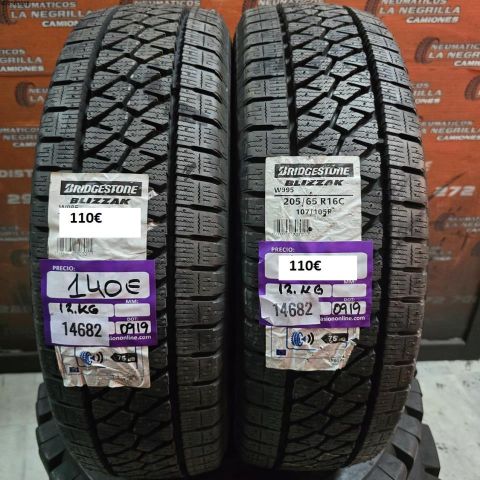 2X 205 65 R16C 107/105R BRIDGESTONE BLIZZAK (SIN USO) DOT: 0919/0919 