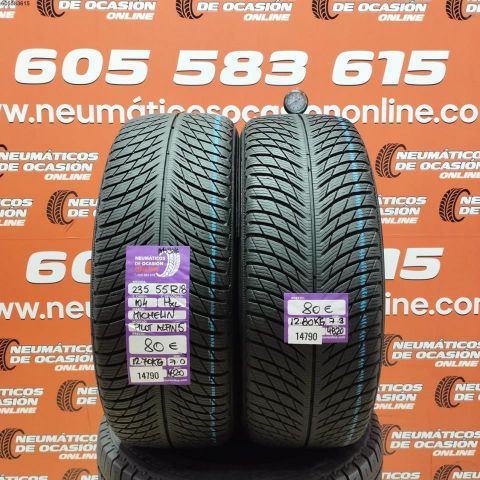 2X 215 55 R18 104H MICHELIN PILOT ALPIN 5 M+S* OCASIÓN DOT: 4820/4820 - 7.0/7.3mms