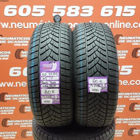 2X 235 55 R19 105V GOODYEAR ULTRAGRIP PERFORMANCE M+S* OCASIÓN DOT: 2622/2622 - 7.4/7.4mms