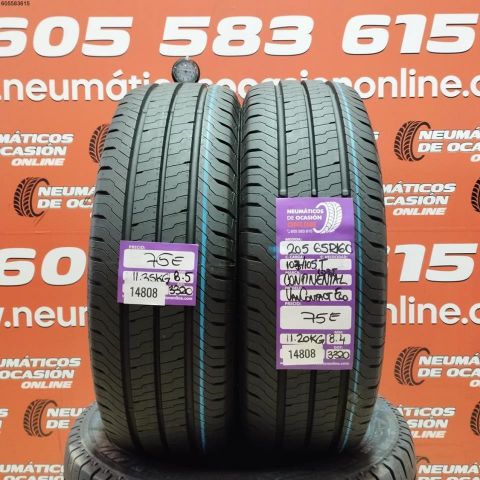 2X 205 65 R16C 107/105T CONTINENTAL VAN CONTACT ECO OCASIÓN DOT: 3320/3320 - 8.5/8.4mms