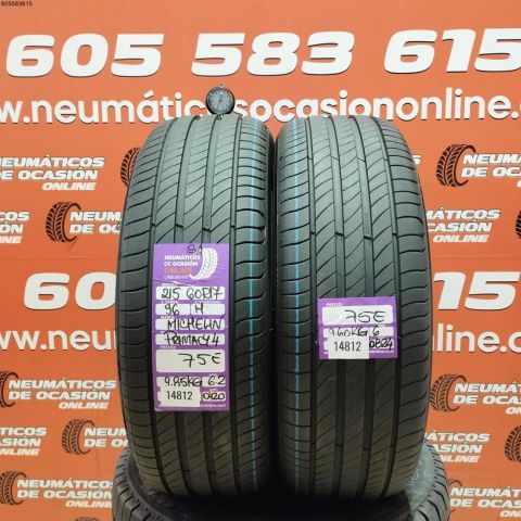 2X 215 60 R17 96H MICHELIN PRIMACY 4 S1 OCASIÓN DOT: 0420/0824 - 6.2/6.0mms