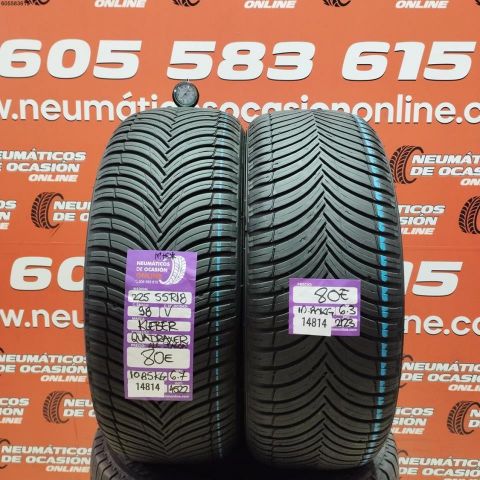 2X 225 55 R18 98V KLEBER QUADRAXER ALL SEASONS M+S* OCASIÓN DOT: 4522/2123 - 6.7/6.3mms
