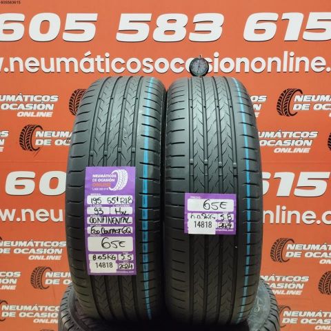 2X 195 55 R18 93H CONTINENTAL ECO CONTACT 6Q OCASIÓN DOT: 2024/2024 - 5.5/5.8mms