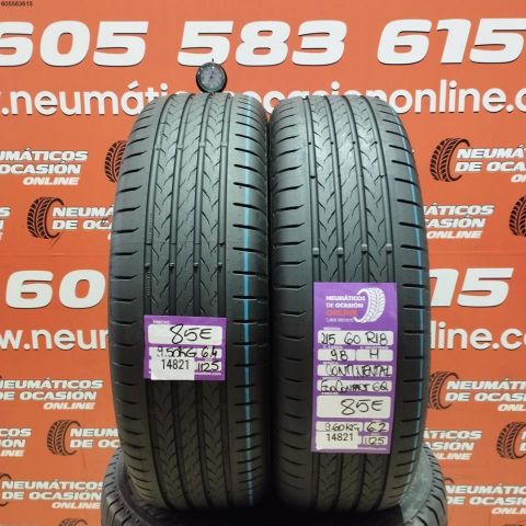 2X 215 60 R18 98H CONTINENTAL ECO CONTACT 6Q OCASIÓN DOT: 1125/1125 - 6.4/6.2mms