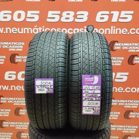 2X 235 55 R18 100V MICHELIN LATITUDE TOUR HP M+S OCASIÓN DOT: 4623/2618 - 6.8/7.7mms