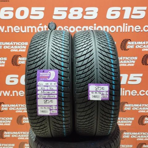 2X 225 55 R18 102V MICHELIN PILOT ALPIN 5 M+S* OCASIÓN DOT: 1822/1822 - 6.4/6.4mms