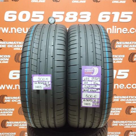 2X 255 55 R19 111W XL DUNLOP SPORT MAXX RT2 6.2/6.7MM DOT 1419/1419