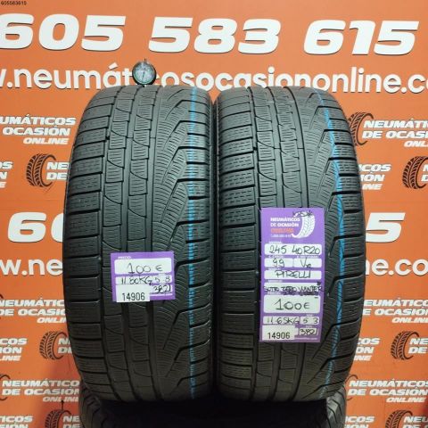 2X 245 40 R20 99V XL PIRELLI SOTO ZERO WINTER M+S* 5.3/5.8MM DOT 3821/3821