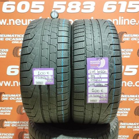 2X 245 40 R20 99V PIRELLI SOTO ZERO M+S* 5.8/4.8MM DOT 3921/3921