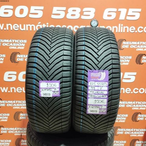 2X 225 55 R19 99V M+S* SUV MICHELIN CROSS CLIMATE 2 7.0/7.0MM DOT 1323/1323