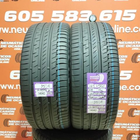2X 265 45 R21 108H XL CONTINENTAL PREMIUM CONTACT 6 AO 6.0/6.2MM DOT 2219/1024
