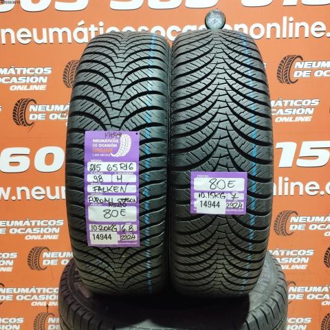 2X 215 65 R16 98H FALKEN EUROALL SEASON AS M+S* 210 6.8/7.0MM DOT 2924/2924