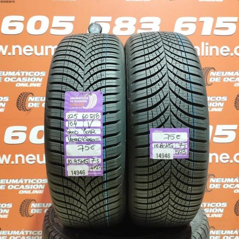 2X 225 60 R18 104V GOODYEAR VECTOR 4SEASONS M+S* 7.5/7.5MM DOT 4723/5123