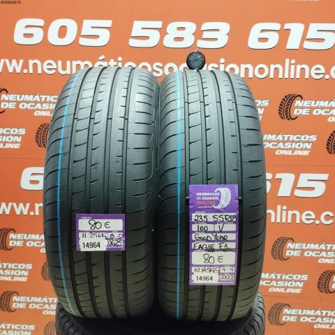 2X 235 55 R18 100V GOODYEAR EAGLE F1 ASYMETRIC 5 7.4/8.0MM DOT 0625/2722