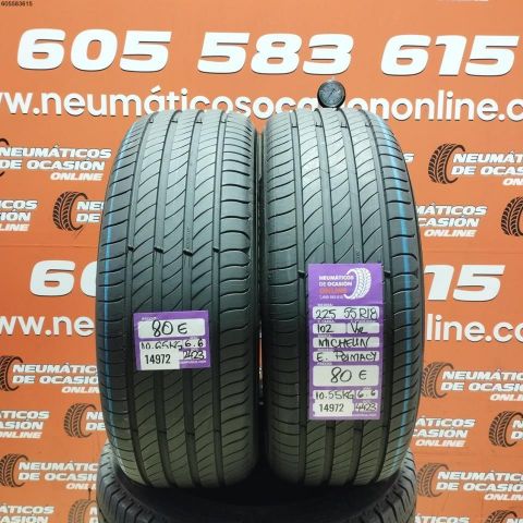 2X 225 55 R18 102V MICHELIN E PRIMACY 6.6/6.6MM DOT 2423/4423