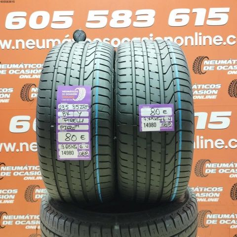 2X 235 35 R19 87Y PIRELLI P ZERO TM 6.4/6.4MM DOT 0818/0818