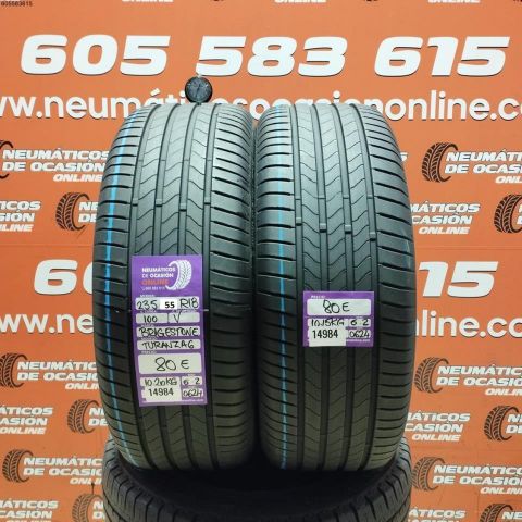 2X 235 55 R18 100V BRIDGESTONE TURANZA 6 ,6.2/6.2MM DOT 0624/0624